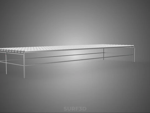 INDUSTRIAL SCALE HYDROPONIC RACK NFT SYSTEM ARRAY GARDEN FARMING 3D Model