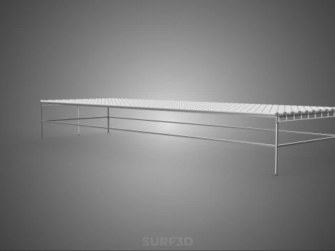 INDUSTRIAL SCALE HYDROPONIC RACK NFT SYSTEM ARRAY GARDEN FARMING 3D Model