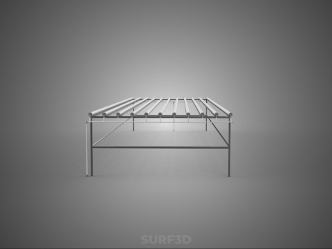 INDUSTRIAL SCALE HYDROPONIC RACK NFT SYSTEM ARRAY GARDEN FARMING 3D Model