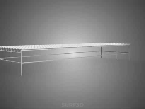 INDUSTRIAL SCALE HYDROPONIC RACK NFT SYSTEM ARRAY GARDEN FARMING 3D Model