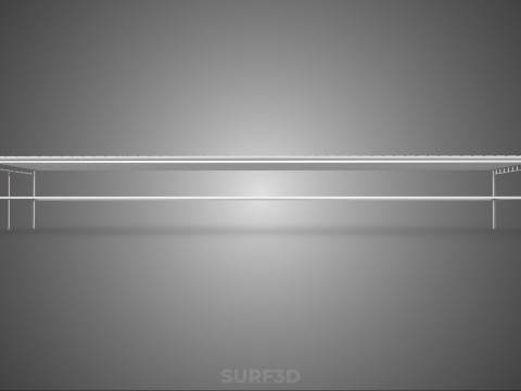 INDUSTRIAL SCALE HYDROPONIC RACK NFT SYSTEM ARRAY GARDEN FARMING 3D Model