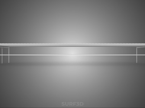 INDUSTRIAL SCALE HYDROPONIC RACK NFT SYSTEM ARRAY GARDEN FARMING 3D Model