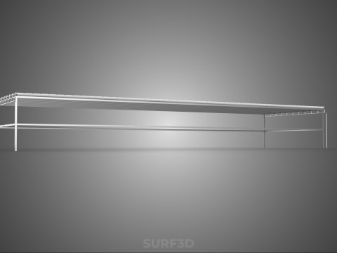 INDUSTRIAL SCALE HYDROPONIC RACK NFT SYSTEM ARRAY GARDEN FARMING 3D Model