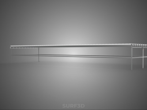 INDUSTRIAL SCALE HYDROPONIC RACK NFT SYSTEM ARRAY GARDEN FARMING 3D Model