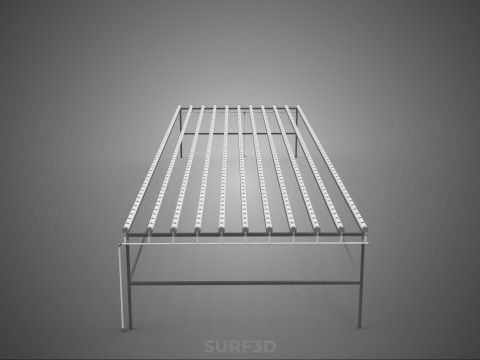 INDUSTRIAL SCALE HYDROPONIC RACK NFT SYSTEM ARRAY GARDEN FARMING 3D Model