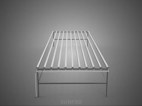 INDUSTRIAL SCALE HYDROPONIC RACK NFT SYSTEM ARRAY GARDEN FARMING 3D Model