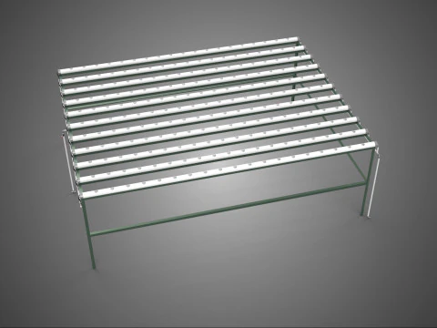 MODULAR HYDROPONIC RACK PARALLEL PVC PIPE DIY GARDEN FARM PLANT 3D Model