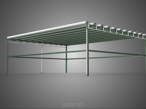 RAK HIDROPONIK MODULAR PIPA PVC PARALEL DIY TAMAN PERTANIAN TANAMAN Model 3D