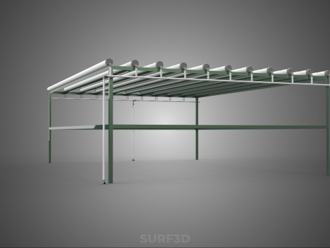 RAK HIDROPONIK MODULAR PIPA PVC PARALEL DIY TAMAN PERTANIAN TANAMAN Model 3D