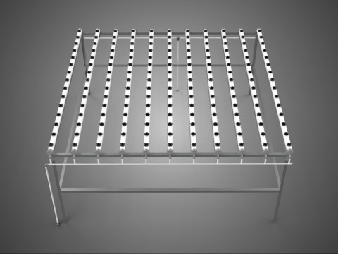 NFT GROW RACK PVC NETPOT SETUP SOIL-LESS HYDROPONIC FARM PLANT 3D Model