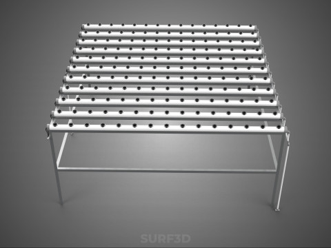 NFT GROW RACK PVC NETPOT INSTALLATION PLANTE HYDROPONIQUE SANS SOL Modèle 3D