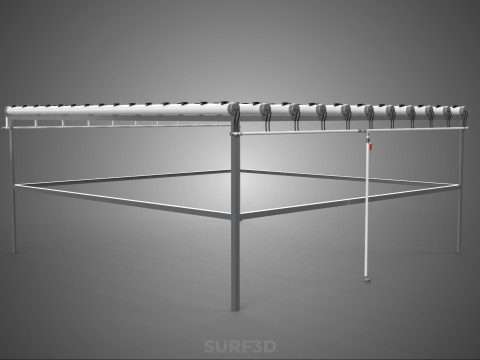 NFT GROW RACK PVC NETPOT INSTALLATION PLANTE HYDROPONIQUE SANS SOL Modèle 3D