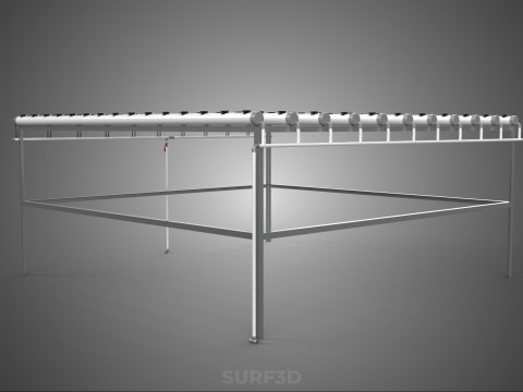 NFT GROW RACK PVC NETPOT INSTALLATION PLANTE HYDROPONIQUE SANS SOL Modèle 3D