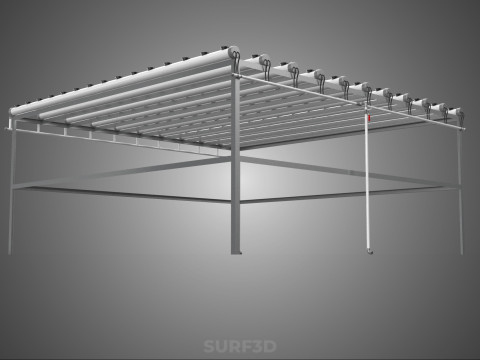 NFT GROW RACK PVC NETPOT INSTALLATION PLANTE HYDROPONIQUE SANS SOL Modèle 3D