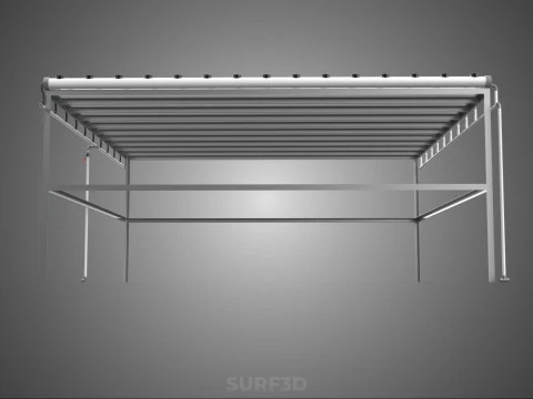 NFT GROW RACK PVC NETPOT SETUP SOIL-LESS HYDROPONIC FARM PLANT 3D Model