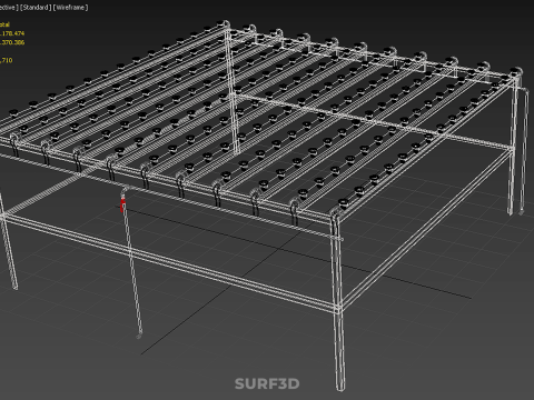 NFT GROW RACK PVC NETPOT INSTALLATION PLANTE HYDROPONIQUE SANS SOL Modèle 3D