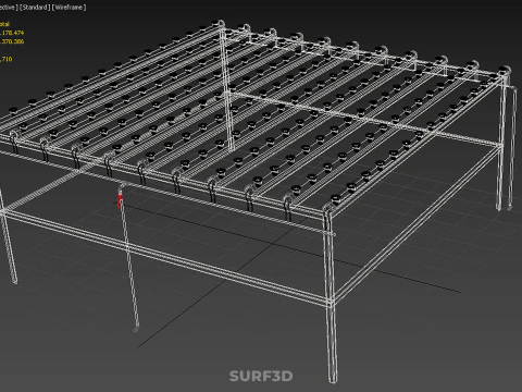 NFT GROW RACK PVC NETPOT SETUP SOIL-LESS HYDROPONIC FARM PLANT 3D Model