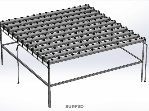 NFT GROW RACK PVC NETPOT INSTALLATION PLANTE HYDROPONIQUE SANS SOL Modèle 3D