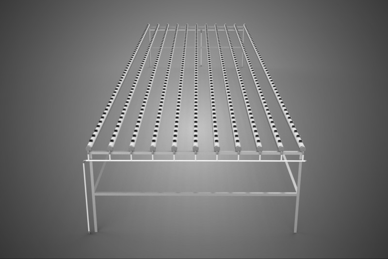 GROTE HYDROPONIC RACK NETCUP NFT SYSTEEM ARRAY TUINWERK LANDBOUW 3D Model .c4d .max .obj .3ds .fbx .stl .blend 