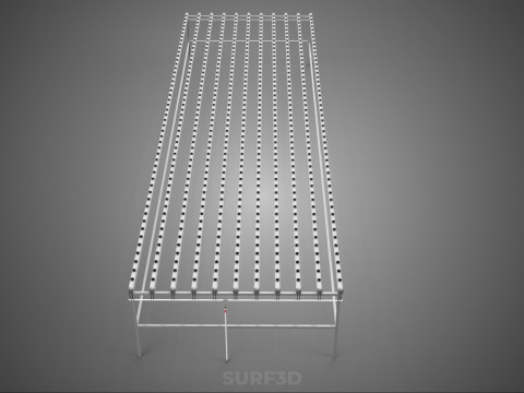 GROTE HYDROPONIC RACK NETCUP NFT SYSTEEM ARRAY TUINWERK LANDBOUW 3D Model