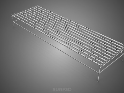 GROTE HYDROPONIC RACK NETCUP NFT SYSTEEM ARRAY TUINWERK LANDBOUW 3D Model