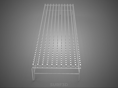 GROTE HYDROPONIC RACK NETCUP NFT SYSTEEM ARRAY TUINWERK LANDBOUW 3D Model