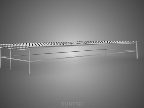 GROTE HYDROPONIC RACK NETCUP NFT SYSTEEM ARRAY TUINWERK LANDBOUW 3D Model