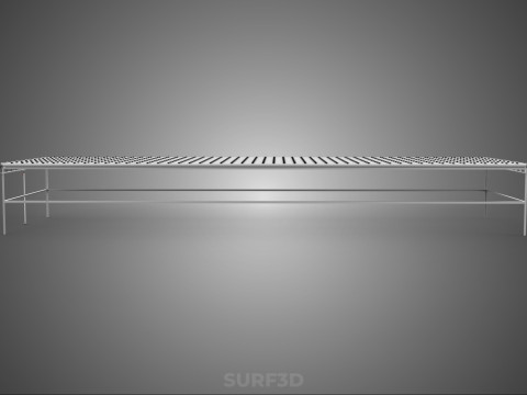 GROTE HYDROPONIC RACK NETCUP NFT SYSTEEM ARRAY TUINWERK LANDBOUW 3D Model