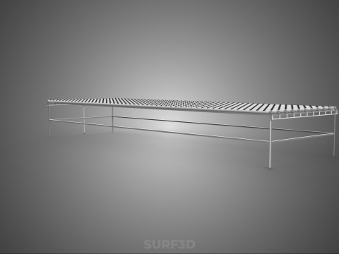 GROTE HYDROPONIC RACK NETCUP NFT SYSTEEM ARRAY TUINWERK LANDBOUW 3D Model