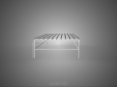 GROTE HYDROPONIC RACK NETCUP NFT SYSTEEM ARRAY TUINWERK LANDBOUW 3D Model