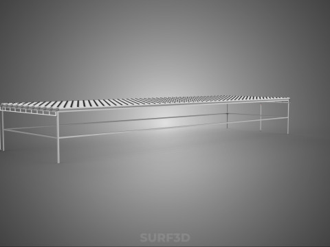 GROTE HYDROPONIC RACK NETCUP NFT SYSTEEM ARRAY TUINWERK LANDBOUW 3D Model