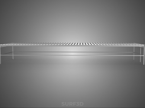 GROTE HYDROPONIC RACK NETCUP NFT SYSTEEM ARRAY TUINWERK LANDBOUW 3D Model