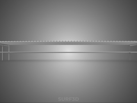 GROTE HYDROPONIC RACK NETCUP NFT SYSTEEM ARRAY TUINWERK LANDBOUW 3D Model