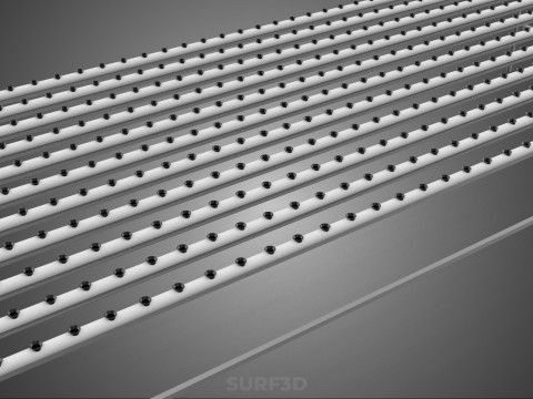 GROTE HYDROPONIC RACK NETCUP NFT SYSTEEM ARRAY TUINWERK LANDBOUW 3D Model