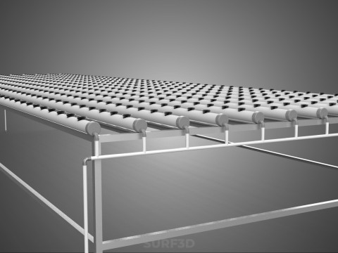 GROTE HYDROPONIC RACK NETCUP NFT SYSTEEM ARRAY TUINWERK LANDBOUW 3D Model
