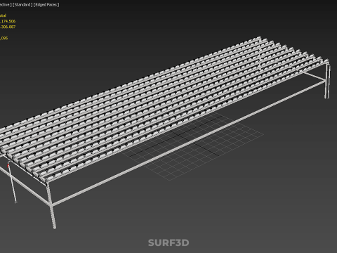 GROTE HYDROPONIC RACK NETCUP NFT SYSTEEM ARRAY TUINWERK LANDBOUW 3D Model