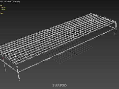 GROTE HYDROPONIC RACK NETCUP NFT SYSTEEM ARRAY TUINWERK LANDBOUW 3D Model