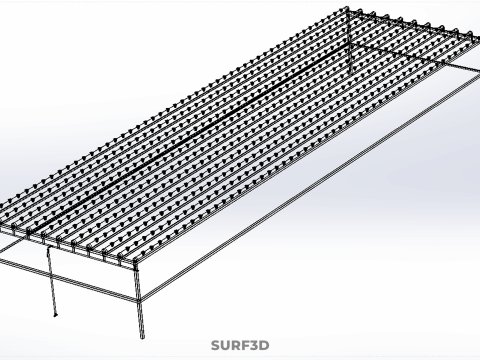GROTE HYDROPONIC RACK NETCUP NFT SYSTEEM ARRAY TUINWERK LANDBOUW 3D Model