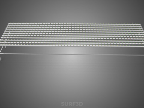DİZİ SIRALAR BİTKİLER BÜYÜK ÖLÇEKLİ NFT HİDROPONİK KURULUM TARIM 3D Model