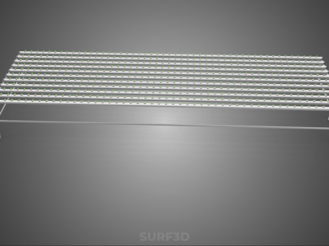 DİZİ SIRALAR BİTKİLER BÜYÜK ÖLÇEKLİ NFT HİDROPONİK KURULUM TARIM 3D Model