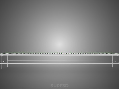 DİZİ SIRALAR BİTKİLER BÜYÜK ÖLÇEKLİ NFT HİDROPONİK KURULUM TARIM 3D Model