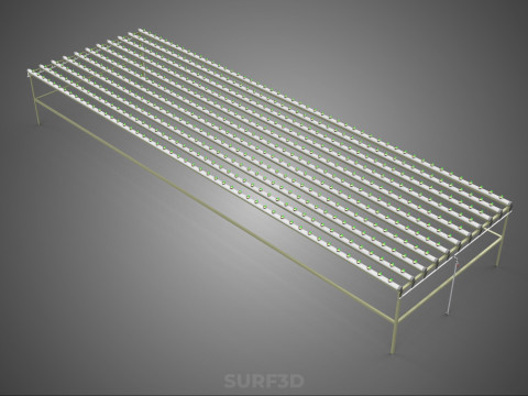 RETE SEMINA VASO TAZZA CRESCITA SISTEMI FATTORIA IDROPONICA PARALLELO PVC Modello 3D