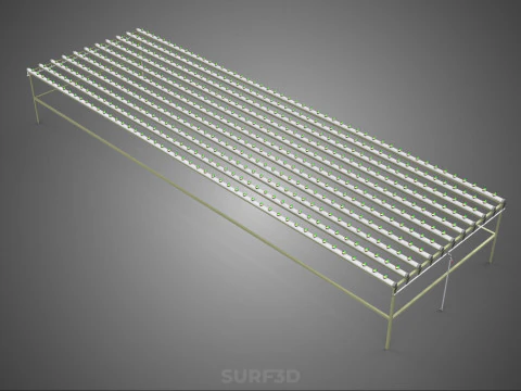 SEEDLING NET POT CUP GROWTH HYDROPONIC FARM SYSTEMS PARALLEL PVC 3D Model