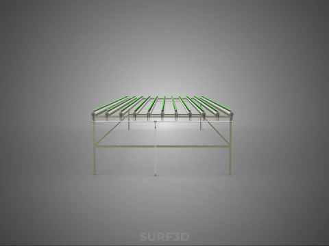 SEEDLING NET POT CUP GROWTH HYDROPONIC FARM SYSTEMS PARALLEL PVC 3D Model