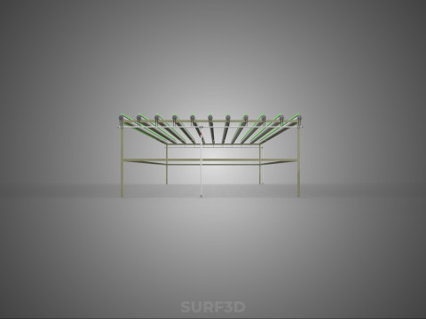 RETE SEMINA VASO TAZZA CRESCITA SISTEMI FATTORIA IDROPONICA PARALLELO PVC Modello 3D