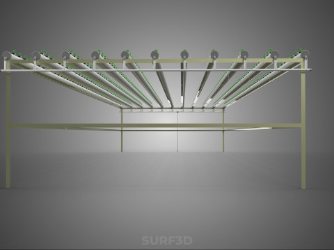 RETE SEMINA VASO TAZZA CRESCITA SISTEMI FATTORIA IDROPONICA PARALLELO PVC Modello 3D