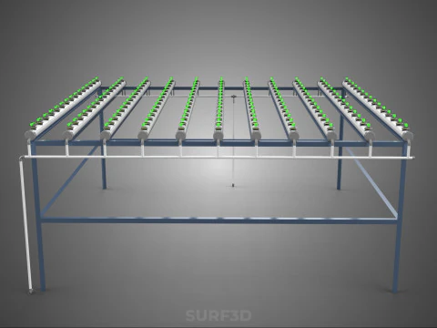 YOUNG SMALL PLANTS CROPS TREES PLANTLET SEEDLINGS SEED NFT TUBES 3D Model