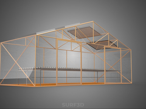 INDOOR SOLAR PANEL HYDROPONIC GREENHOUSE GLASSHOUSE FARM GARDEN 3D Model