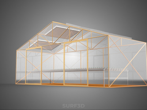 INDOOR SOLAR PANEL HYDROPONIC GREENHOUSE GLASSHOUSE FARM GARDEN 3D Model