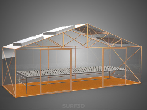 INDOOR SOLAR PANEL HYDROPONIC GREENHOUSE GLASSHOUSE FARM GARDEN 3D Model